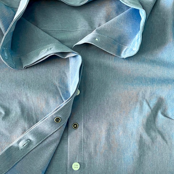 NWOT Leze the Label San Ramon Slim Shirt. Size S. Chambray. - Picture 5 of 10